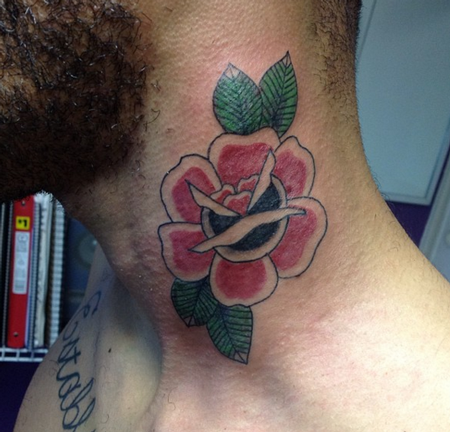 Tattoos - Neck Rose - 116810